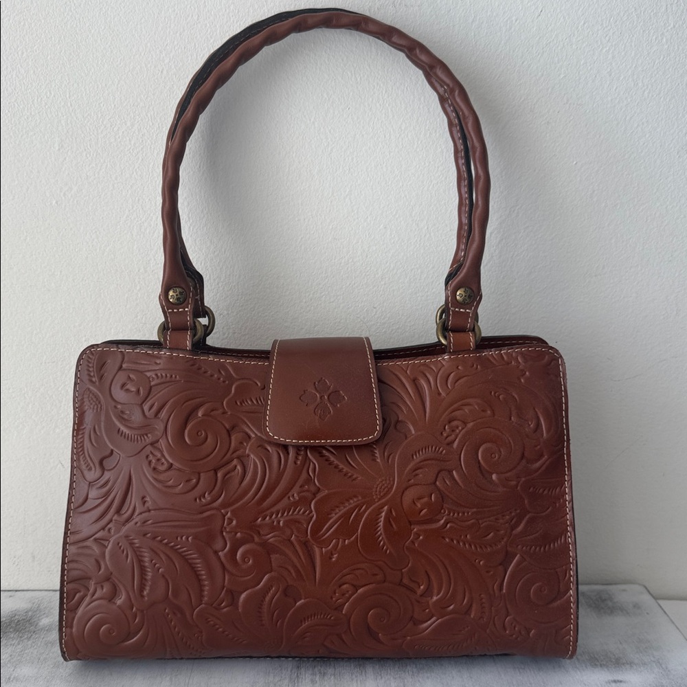 Patricia Nash Burnish Tooled Leather Rienzo Shoulder Handbag Florence - Picture 2 of 14